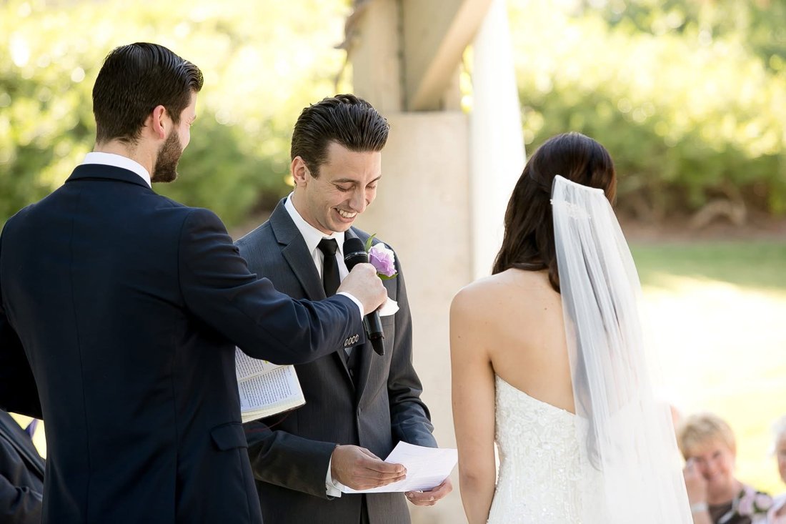 Rick officiating Brooke & Troy's ceremony